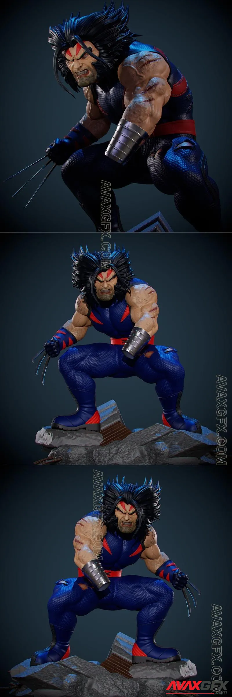 Wolverine - Age of Apocalypse - STL 3D Model