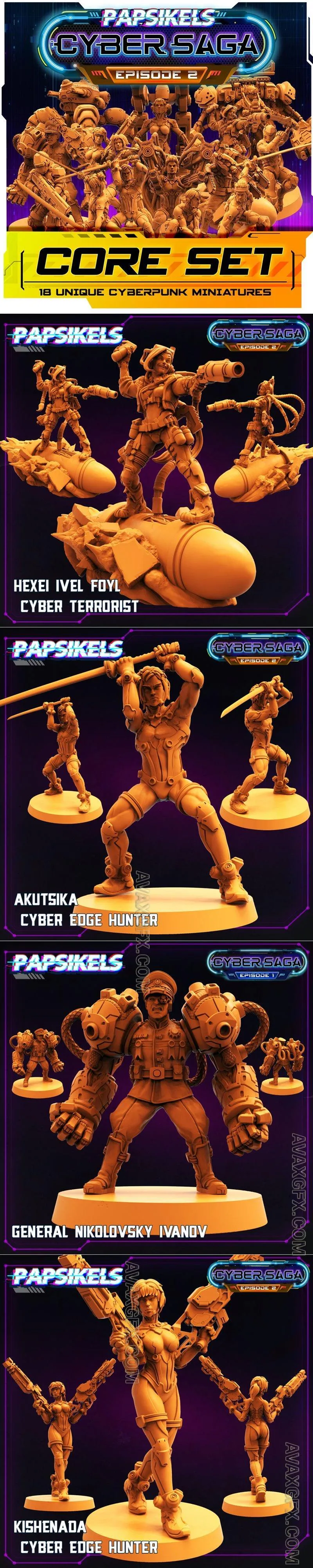 Papsikels Miniatures - Cyber Saga Episode 2 - STL 3D Model