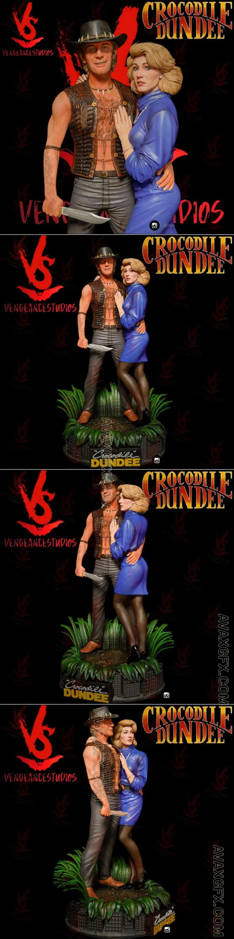 Vengeancestudios - Crocodile Dundee - STL 3D Model