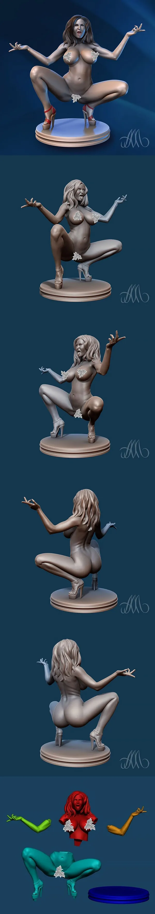 AVA Nude 3D Print