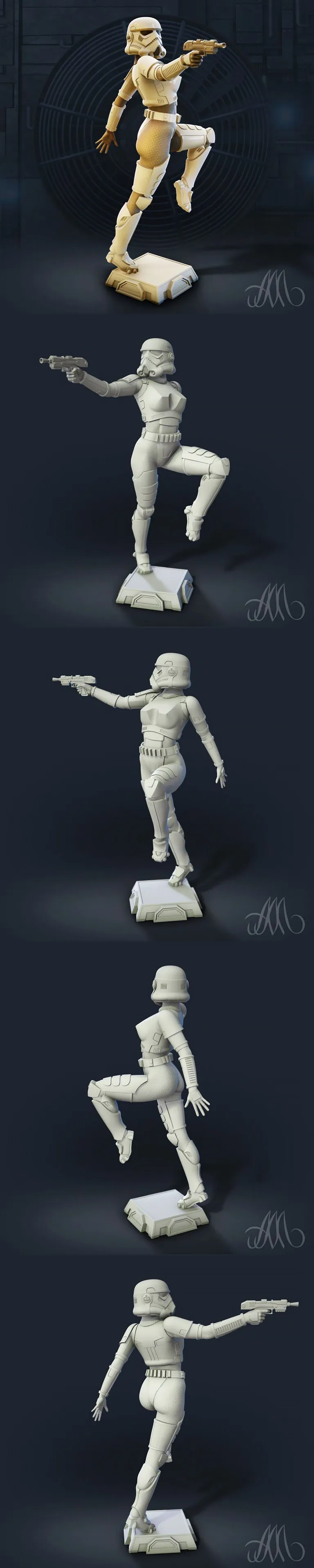 Stormtrooper Girl 3D Print