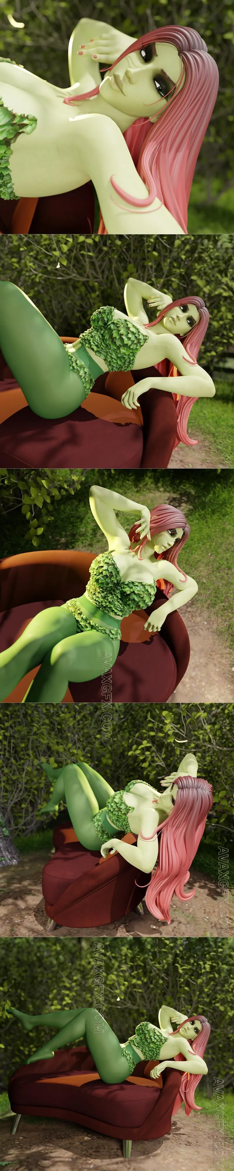 QB Works - Poison Ivy Pose 1 - STL 3D Model