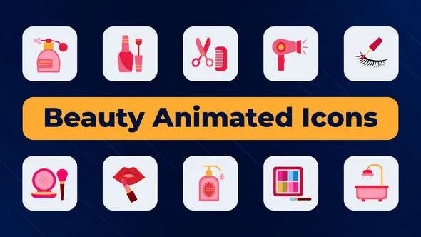 Beauty Animated Icons 52121141 Videohive