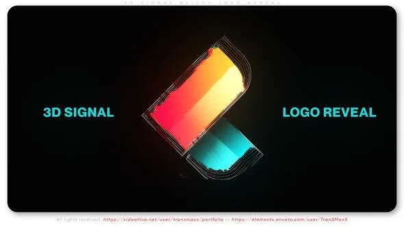 3D Signal Glitch Logo Reveal 51859858 Videohive