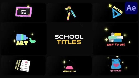 Colorful School Titles for After Effects 51884027 Videohive
